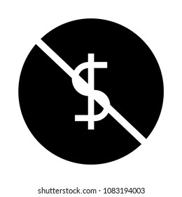 dollar block vector glyphs icon