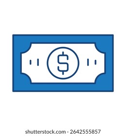 Dollar Blue Line Icon. Investment, Finance, Economy, Portfolio, Strategy, Money, Investor, Currency, Retirement, Wealth Icons. Editable Stroke Vector Illustration