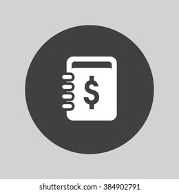 dollar book icon