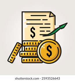 dollar bookkeeping is growing icons vector illustration design.