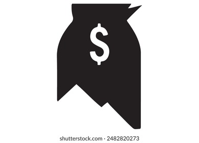 Dollar Bottle Vector Icon Design