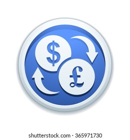 Dollar British Pound exchange sign