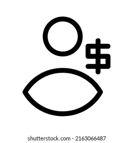 dollar broker icon or logo isolated sign symbol vector illustration - high quality black style vector icons
