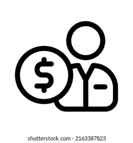 dollar broker icon or logo isolated sign symbol vector illustration - high quality black style vector icons
