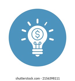 Dollar Bulb Vector icon which is suitable for commercial work and easily modify or edit it

