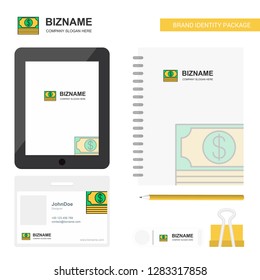 Dollar  Business Logo, Tab App, Diary PVC Employee Card and USB Brand Stationary Package Design Vector Template