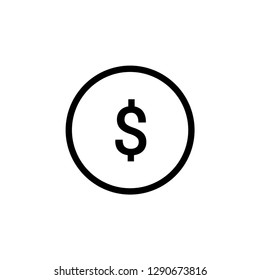 Dollar button icon. Online shopping sign