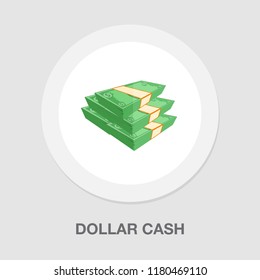 dollar cash coins icon - money stack currency - bank sign