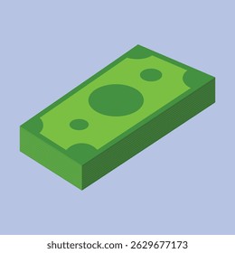 Dollar Cash Icon Illustration. Stack of Dollar Money Bills. Dollar Bill Icon