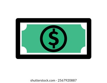 Dollar cash money on white background