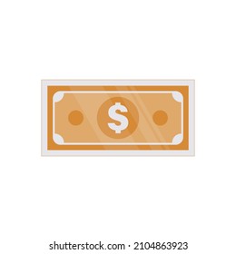 Dólar de efectivo en el fondo blanco. Ahorro de dinero, efectivo. icono de lista de dólares vectoriales.