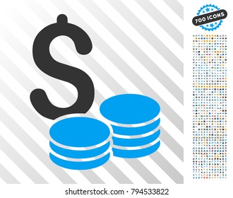 Dollar Cash pictograph with 700 bonus bitcoin mining and blockchain icons. Vector illustration style is flat iconic symbols design for blockchain software.