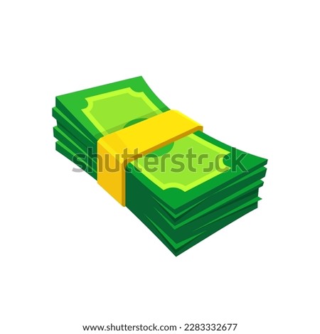 Dollar cash, stack of dollar bills.