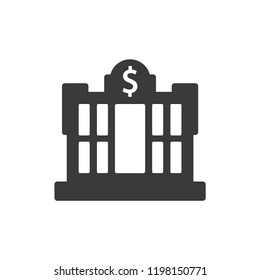Dollar central bank vector icon