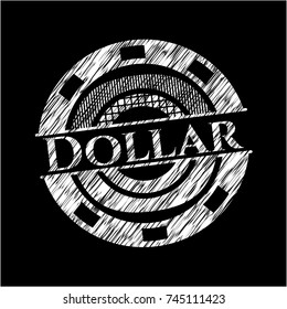 Dollar chalkboard emblem