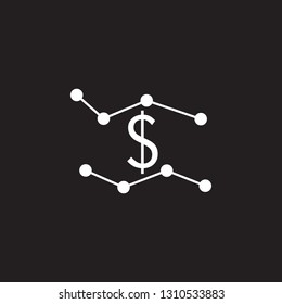 dollar chart icon. Simple element illustration. Business icons universal for web and mobile