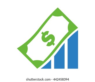 dollar chart money currency price image vector icon logo symbol