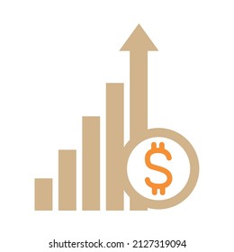 Symbol des Vektorsymbol-Symbols in Dollar-Aufschlägen. einzelne grafische Illustration