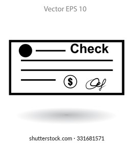 dollar check vector illustration