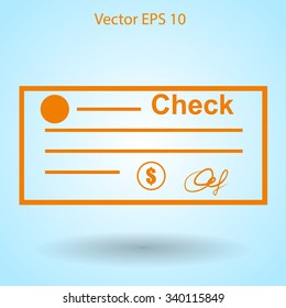 dollar check vector illustration