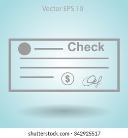 dollar check vector illustration