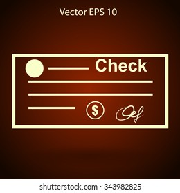 dollar check vector illustration