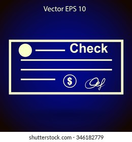 dollar check vector illustration