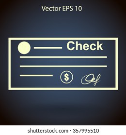 dollar check vector illustration