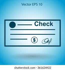 dollar check vector illustration