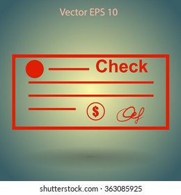 dollar check vector illustration