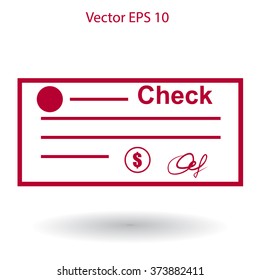 dollar check vector illustration