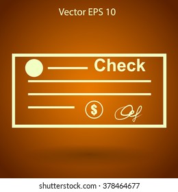 dollar check vector illustration