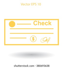 dollar check vector illustration