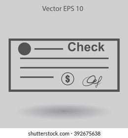 dollar check vector illustration