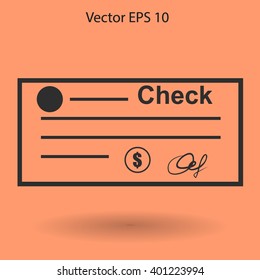 dollar check vector illustration