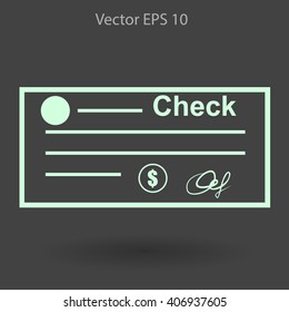 dollar check vector illustration
