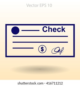 dollar check vector illustration