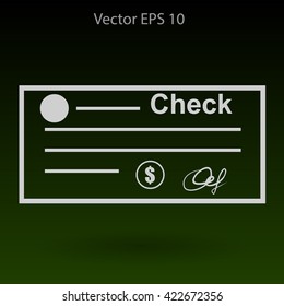 dollar check vector illustration