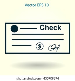 dollar check vector illustration