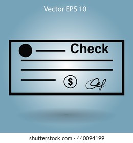 dollar check vector illustration
