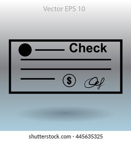 dollar check vector illustration