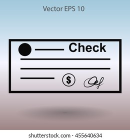 dollar check vector illustration