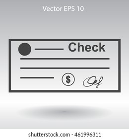 dollar check vector illustration