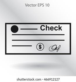 dollar check vector illustration