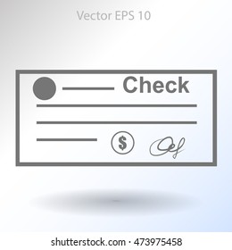 dollar check vector illustration