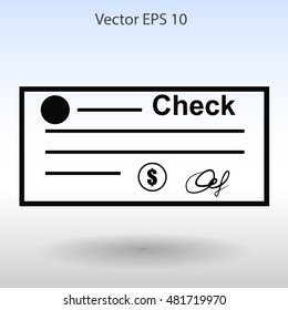 dollar check vector illustration