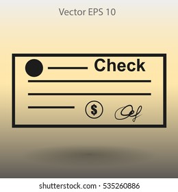 dollar check vector illustration