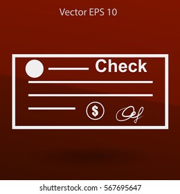 dollar check vector illustration