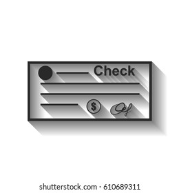 dollar check vector illustration