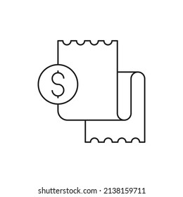 Dollar checkout icon design isolated on white background